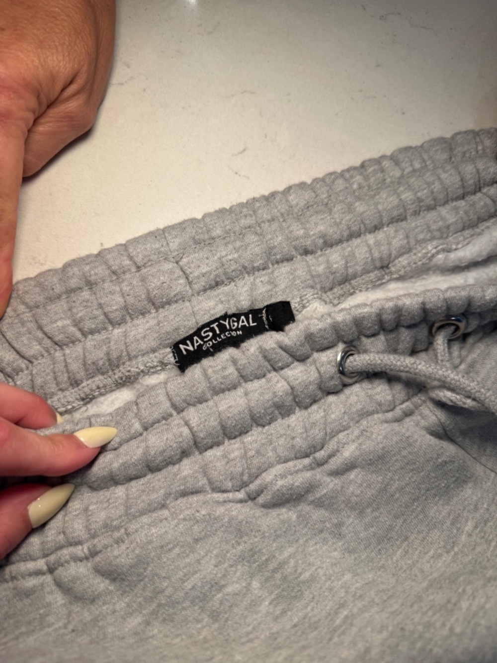 Nasty Gal Active Society Cuffed Joggers in Grey Marl - Size Small - Picture 5 of 7